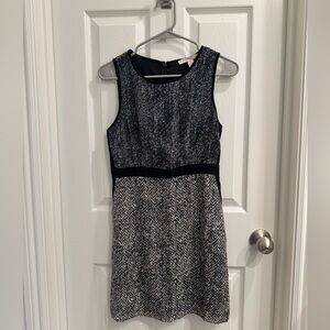 Forever 21 Black and Gray Textured Midi Dress